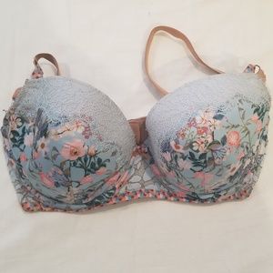 Floral design bra